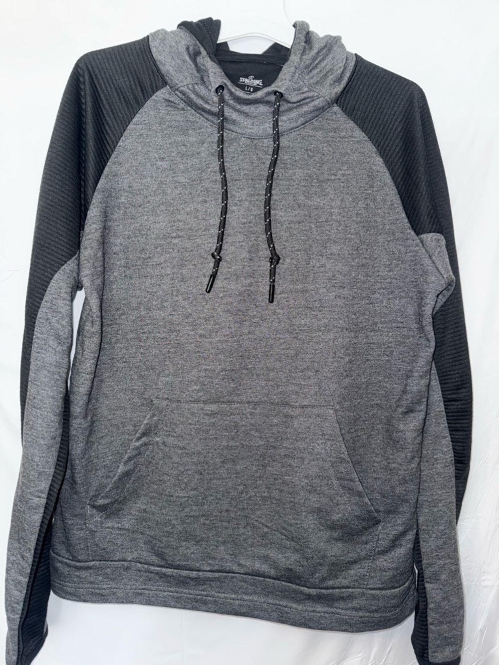 Spalding Gray and Black Pullover Hoodie